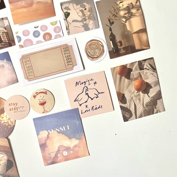 🏷️ aesthetic sunset clouds paper coated cards & frames scrapbooking - Picture 10 of 11